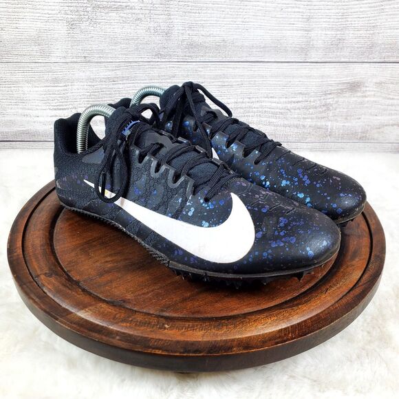 Nike Zoom Rival S 9 Black Indigo Fog Speckled Men's Size 8.5 Track Runni… - Picture 1 of 12